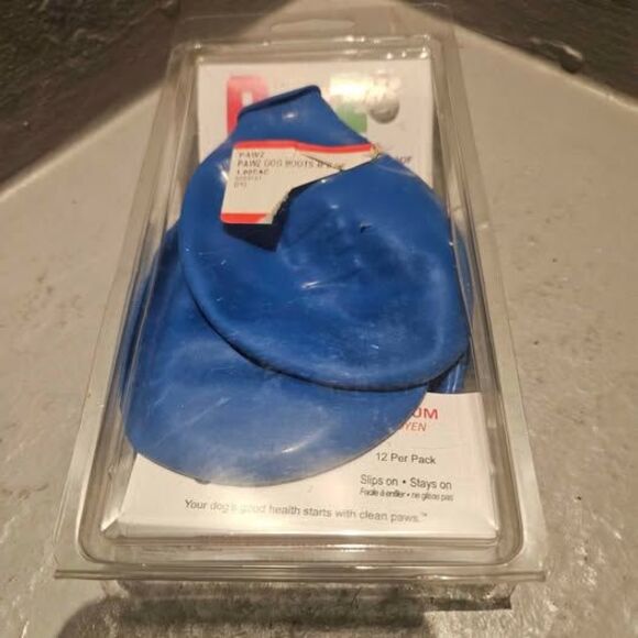 Blue PawZ Natural Rubber Dog Boots Size Medium - Picture 3 of 3